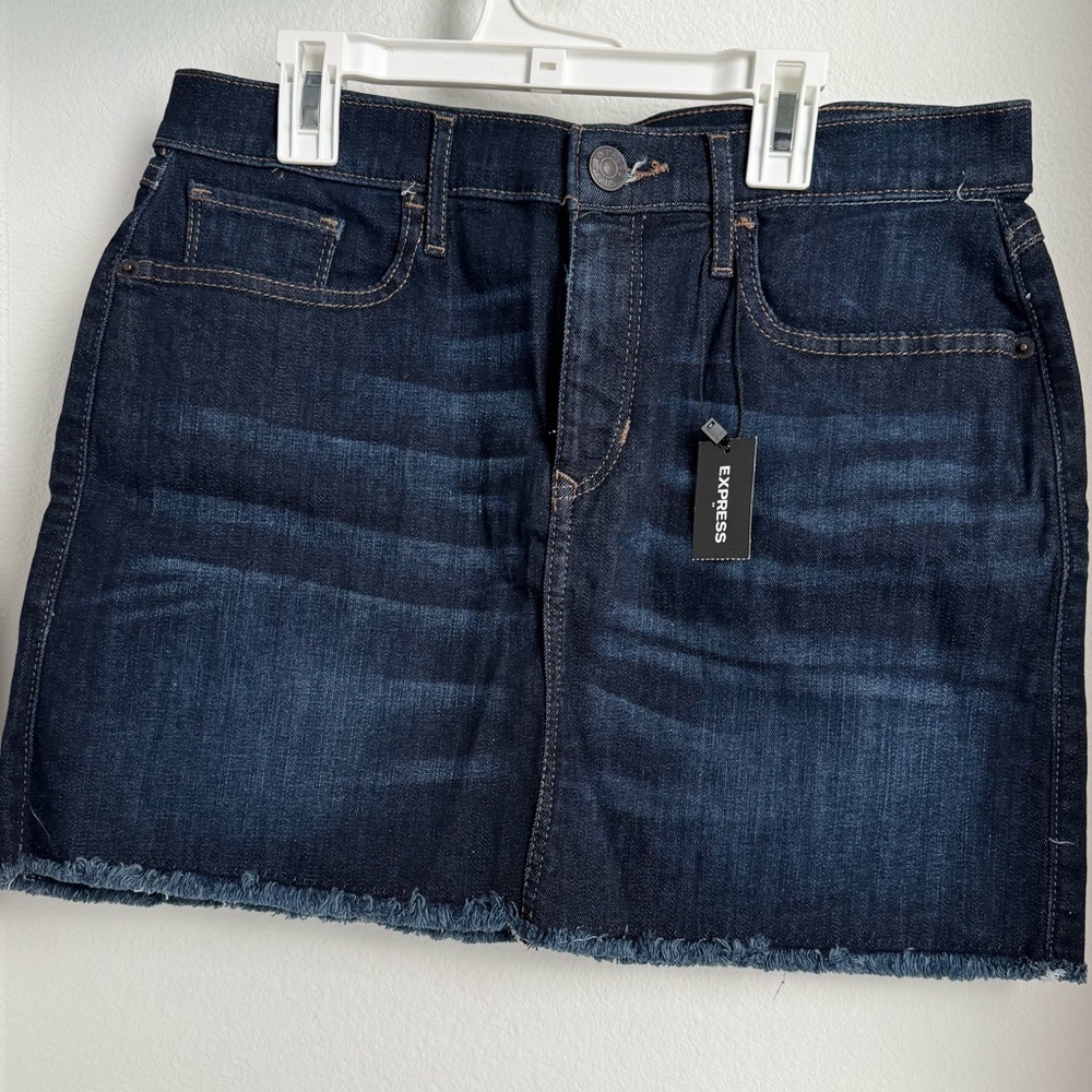 Express Women's Indigo Denim Mini Skirt size 8